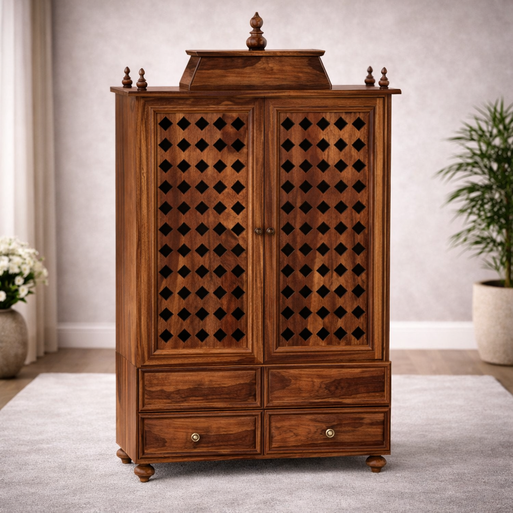 The Artisan Diamond-Lattice Prayer Cabinet