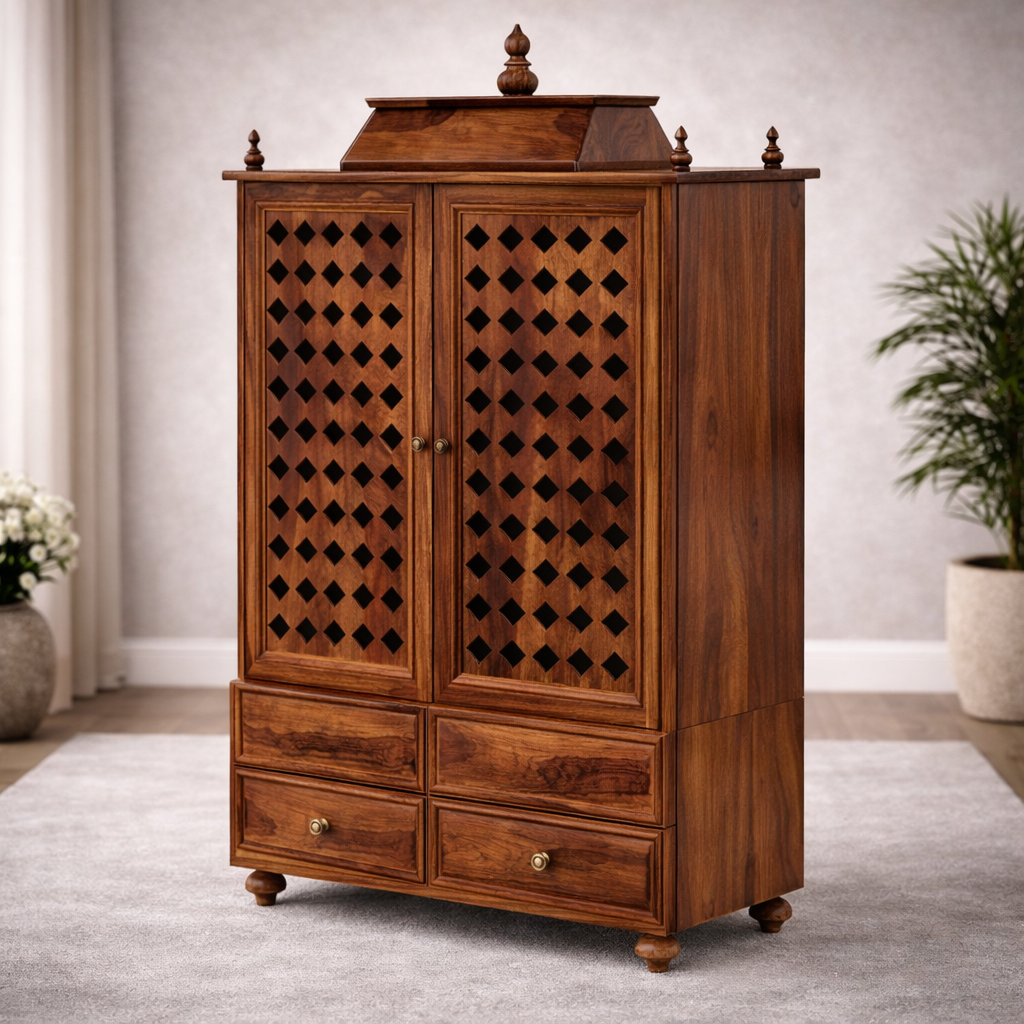 The Artisan Diamond-Lattice Prayer Cabinet