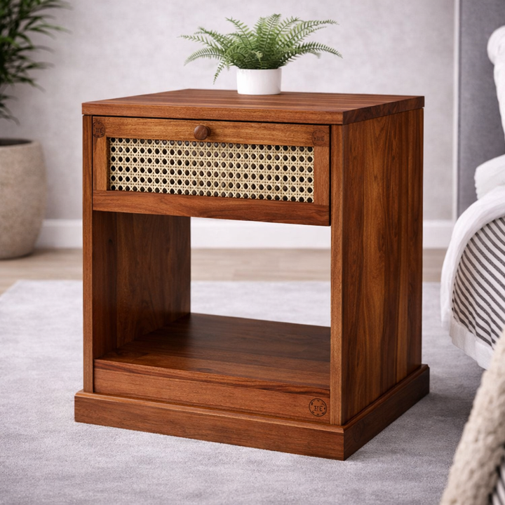 The Artisan Cane-Front Accent Nightstand