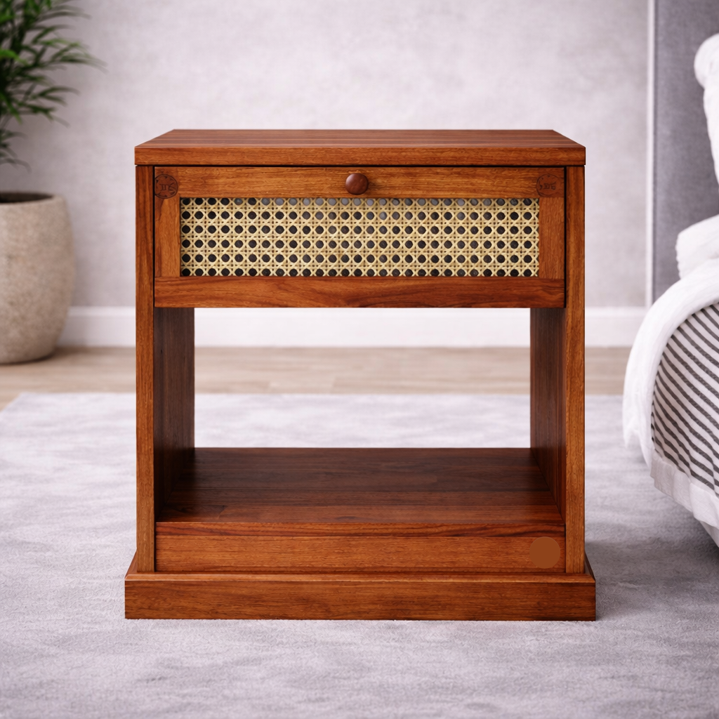 The Artisan Cane-Front Accent Nightstand