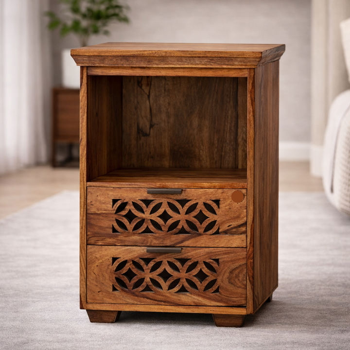 The Artisan Lattice-Front Bedside
