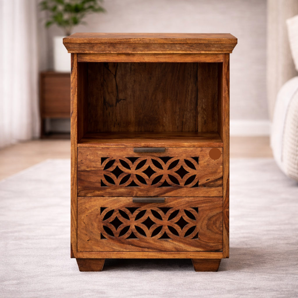 The Artisan Lattice-Front Bedside