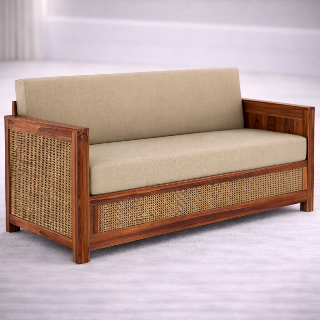 The Artisan Cane-Mesh Sofa Bed