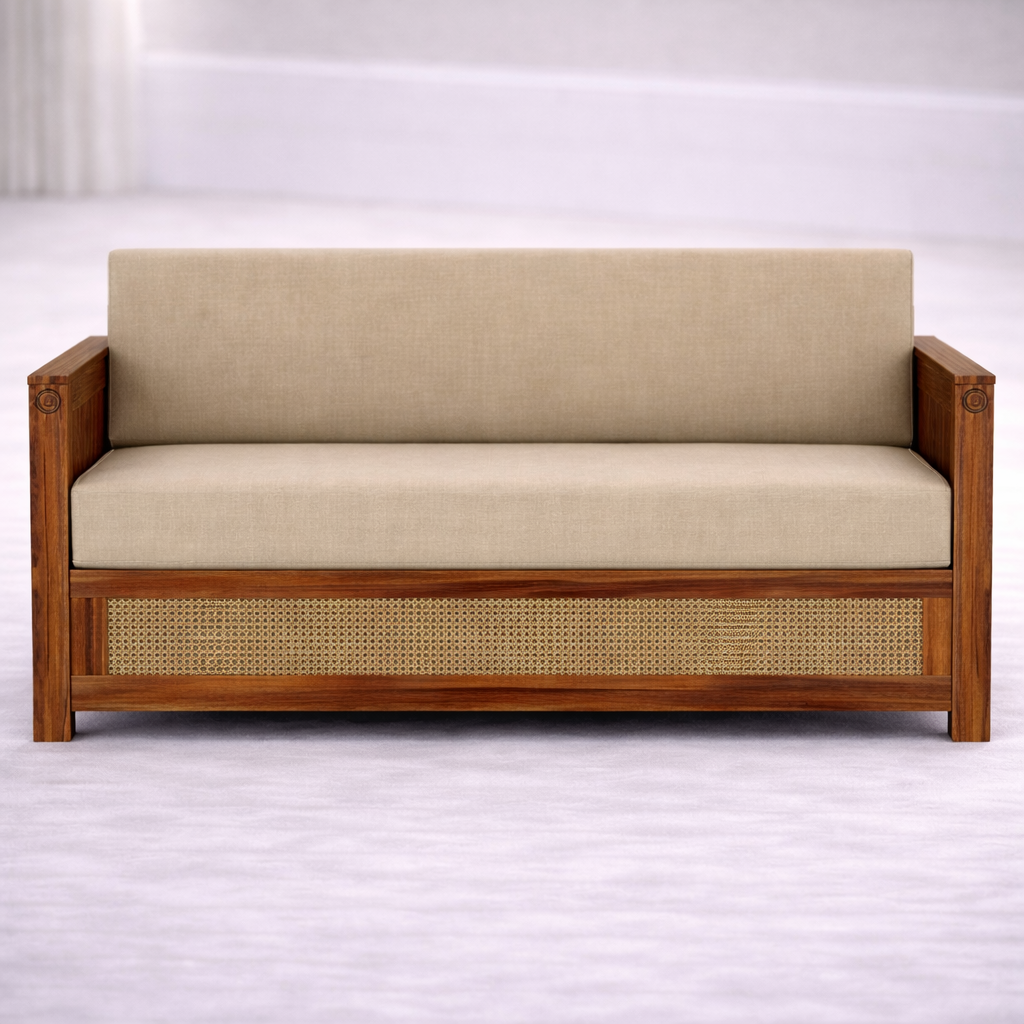 The Artisan Cane-Mesh Sofa Bed