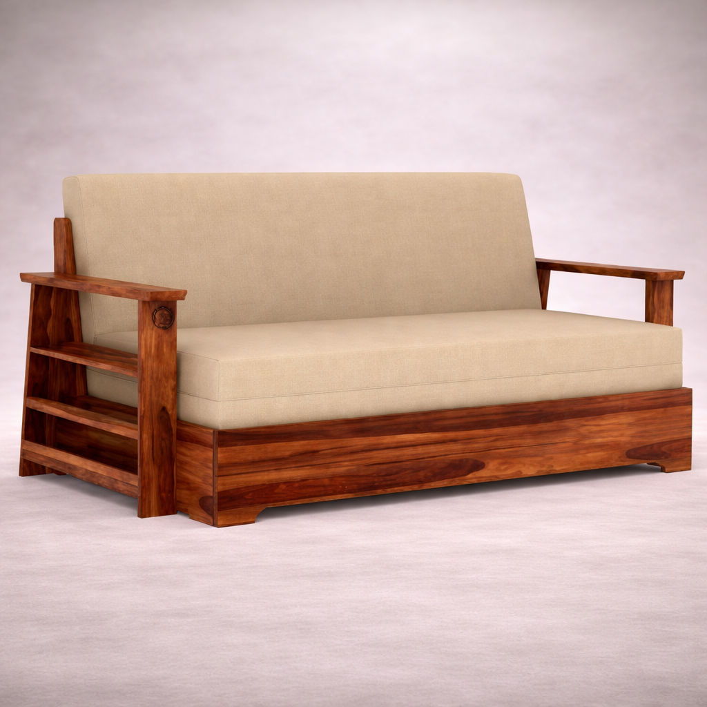 The Artisan Armrest-Storage Sofa Bed