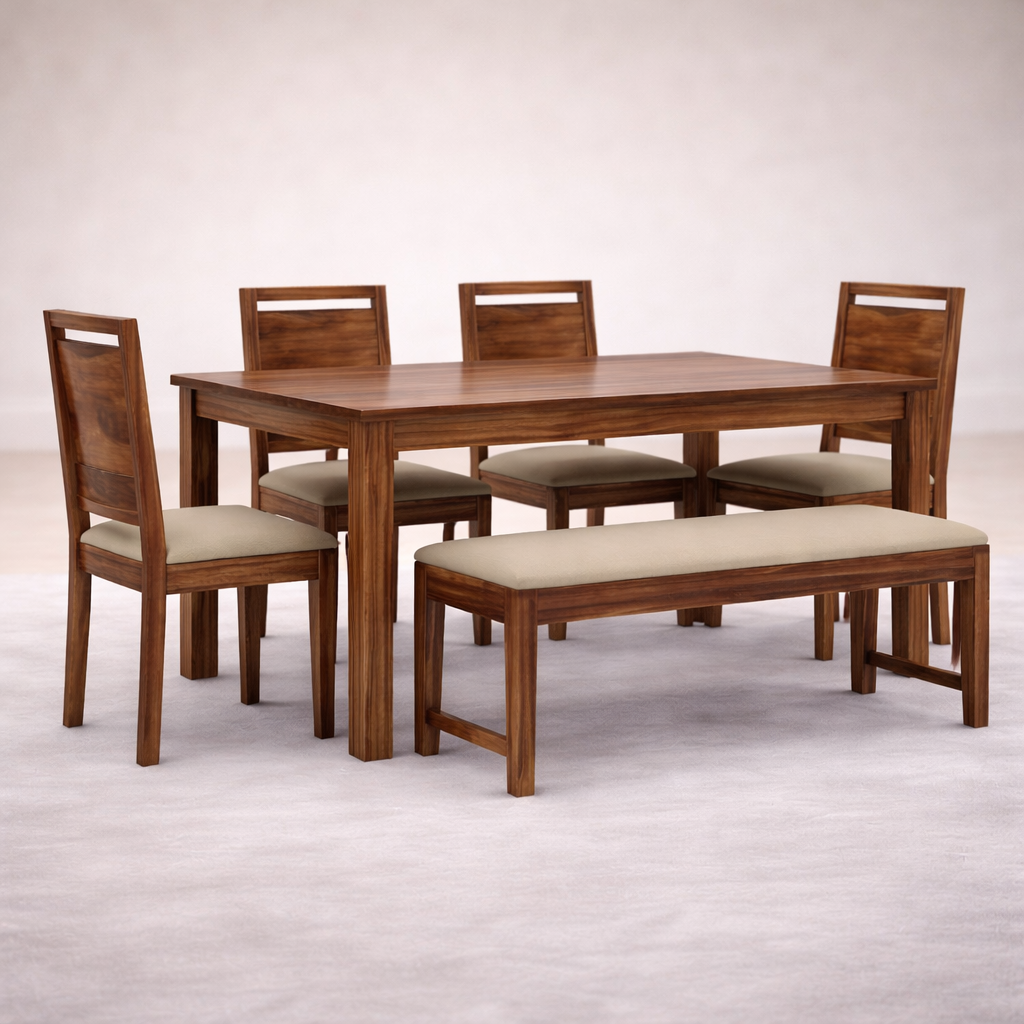 The Artisan Padded Bench &amp; Chair Dining Suite