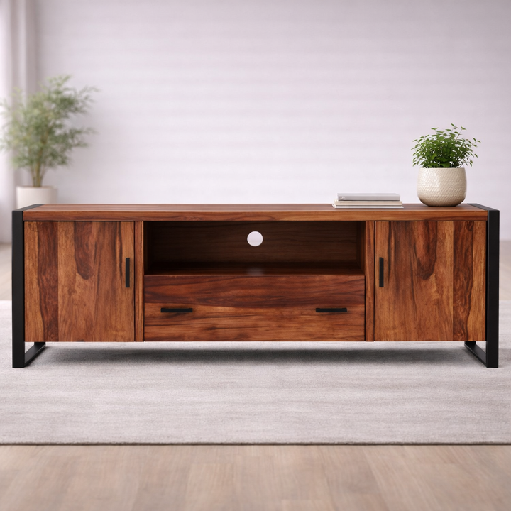 The Artisan Industrial-Frame Media Console