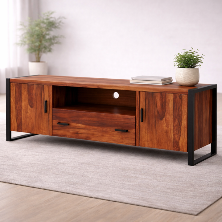 The Artisan Industrial-Frame Media Console
