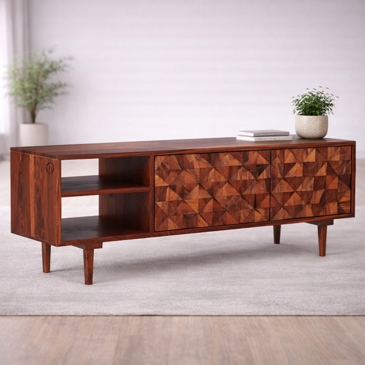 The Artisan Diamond-Textured Media Console