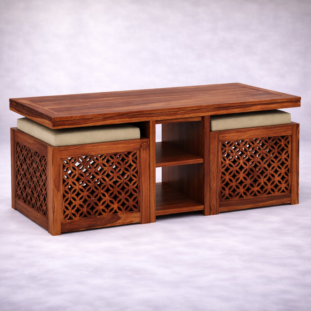 The Artisan Jali-Work Nested Coffee Table