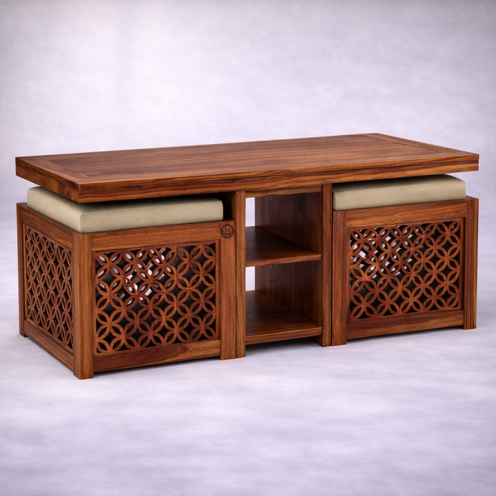 The Artisan Jali-Work Nested Coffee Table