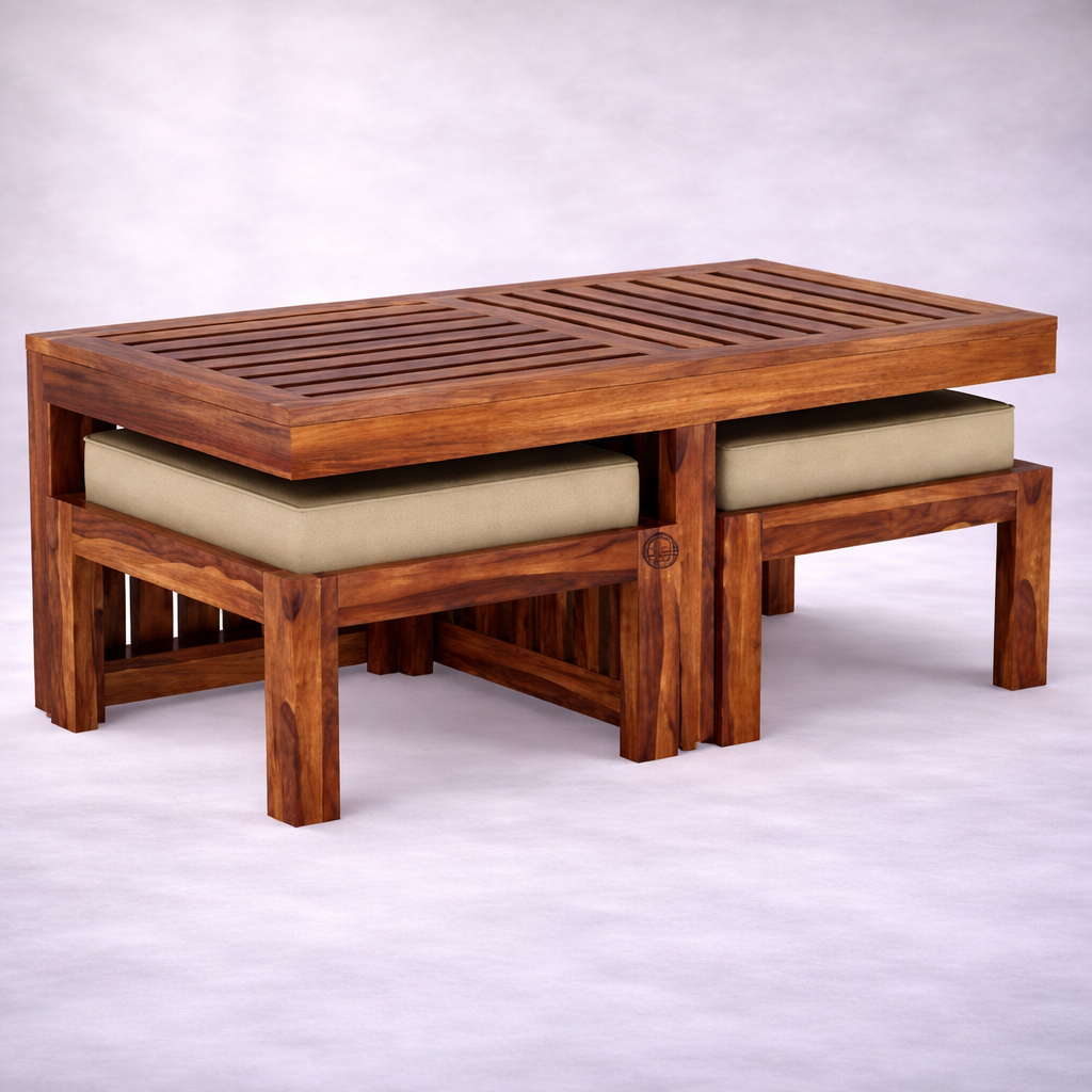 The Artisan Slatted Nested Coffee Table