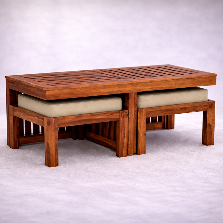 The Artisan Slatted Nested Coffee Table