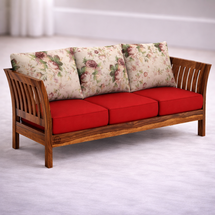 The Artisan Slat-Wing Floral Sofa
