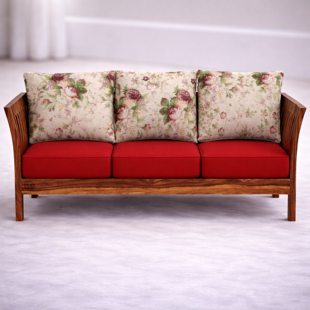 The Artisan Slat-Wing Floral Sofa