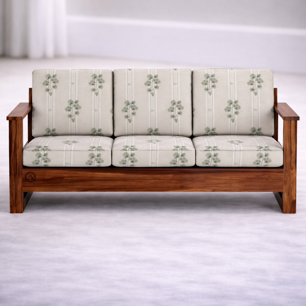The Artisan Slat-Base Floral Sofa