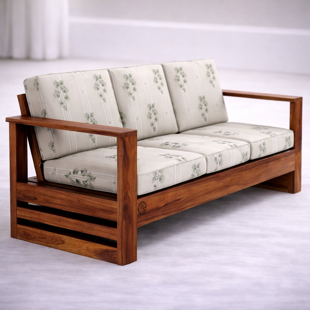 The Artisan Slat-Base Floral Sofa
