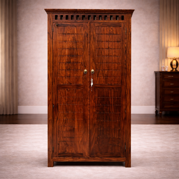 The Artisan Grid-Carved Wardrobe