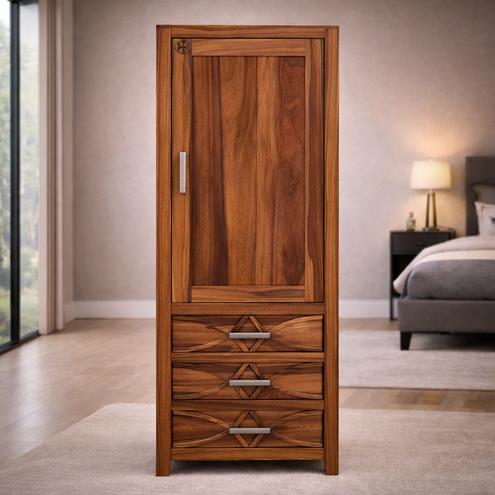 The Artisan Sunburst Single-Door Wardrobe