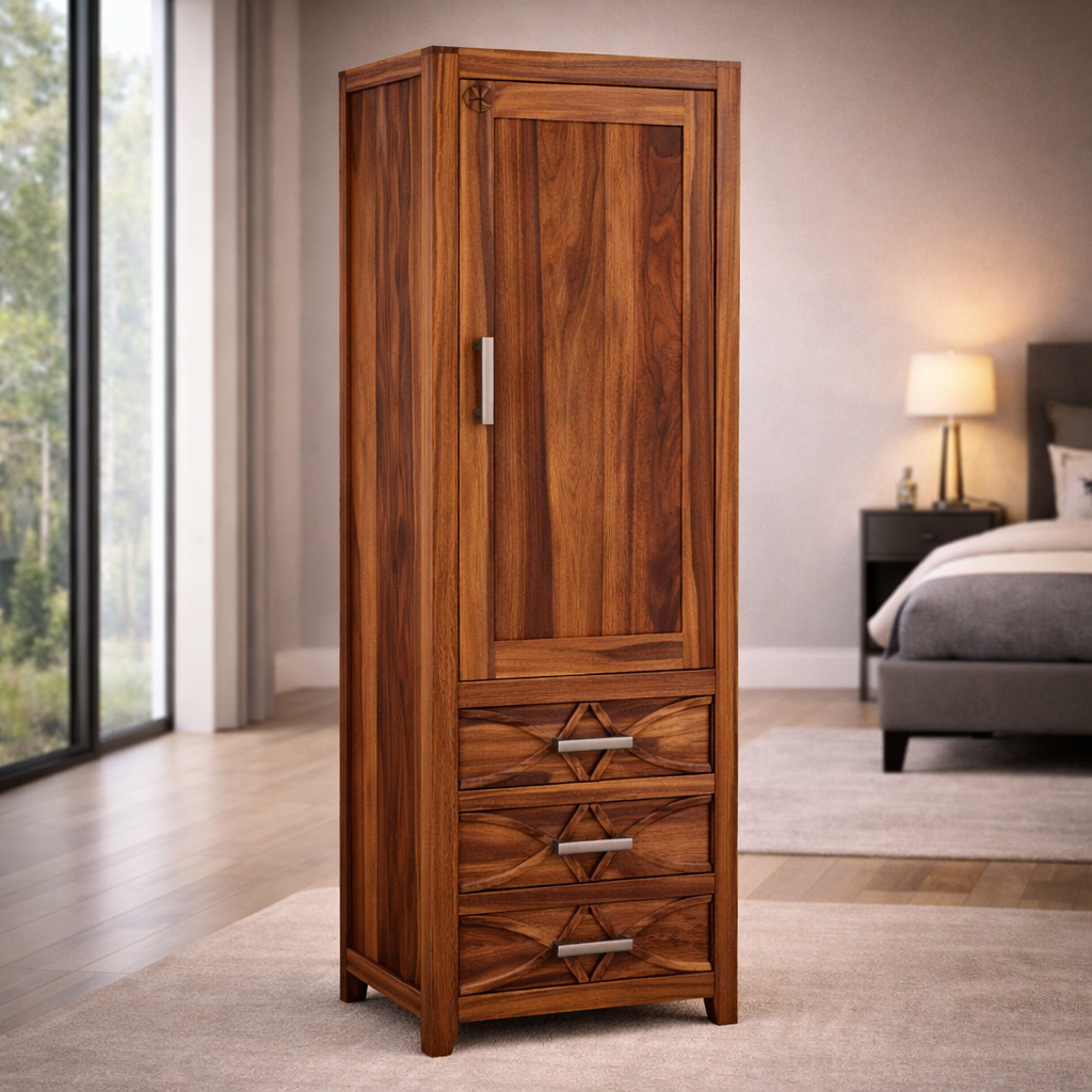 The Artisan Sunburst Single-Door Wardrobe