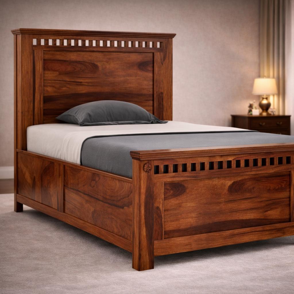 The Artisan Arched Spindle Storage Bed