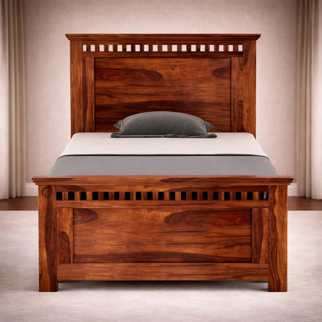 The Artisan Arched Spindle Storage Bed