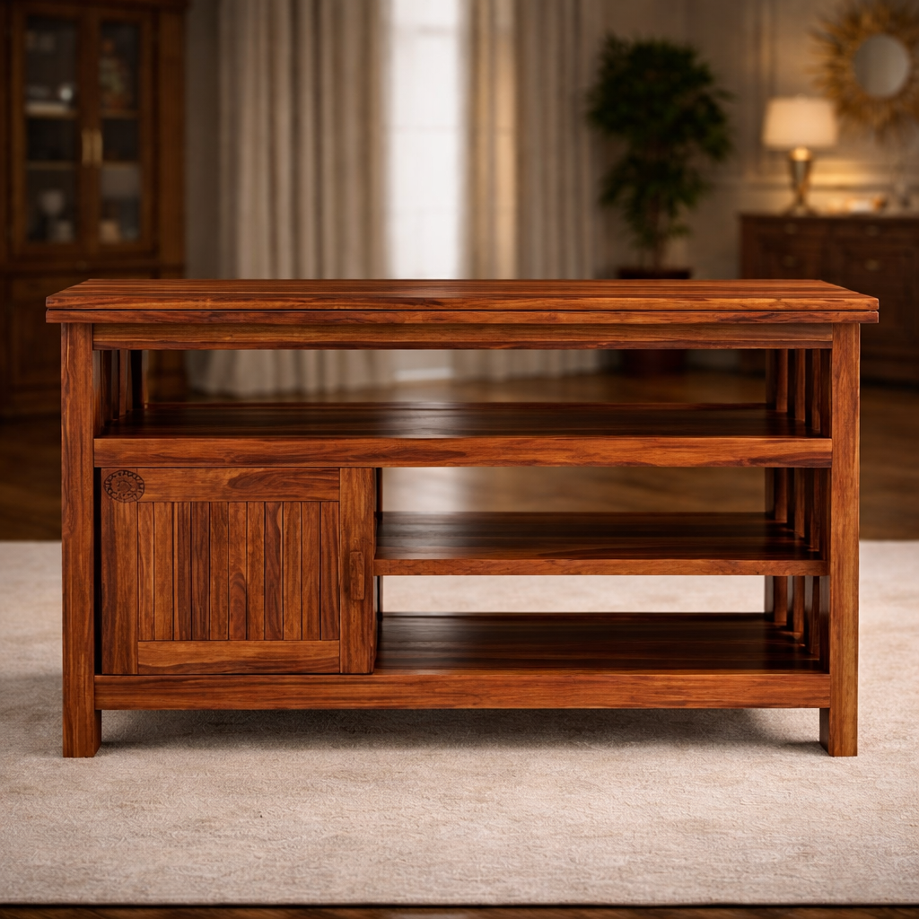 The Artisan Slotted Architectural Media Stand
