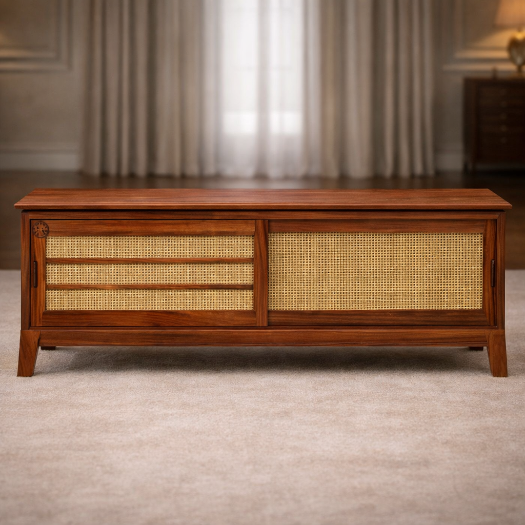 The Artisan Wicker-Front Media Console