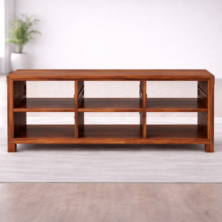 The Artisan Tiered Open-Shelf Media Unit