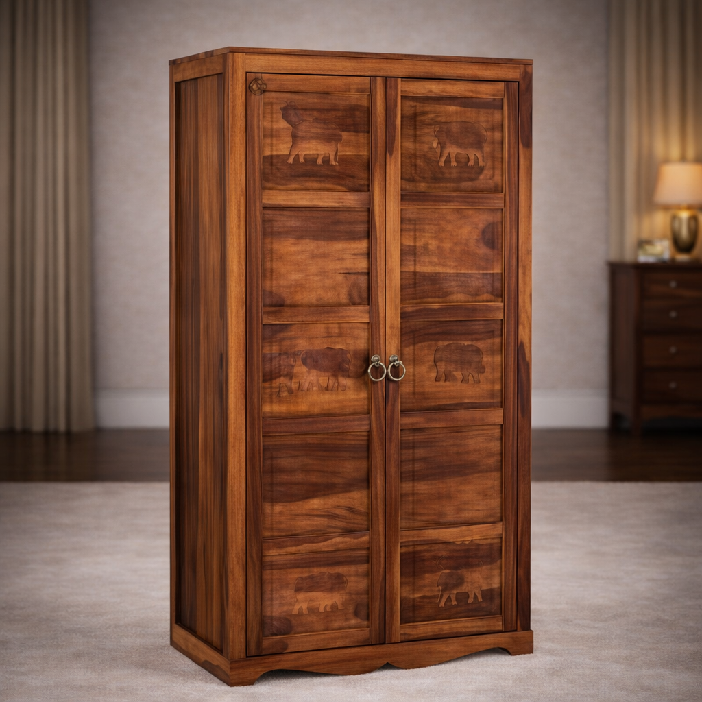 The Artisan Elephant-Carved Wardrobe