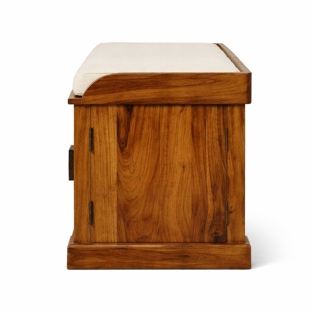 The Artisan Dual-Door Cabin Storage Shoe Rack Bench