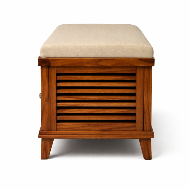 The Artisan Triple-Compartment Louvered Bench