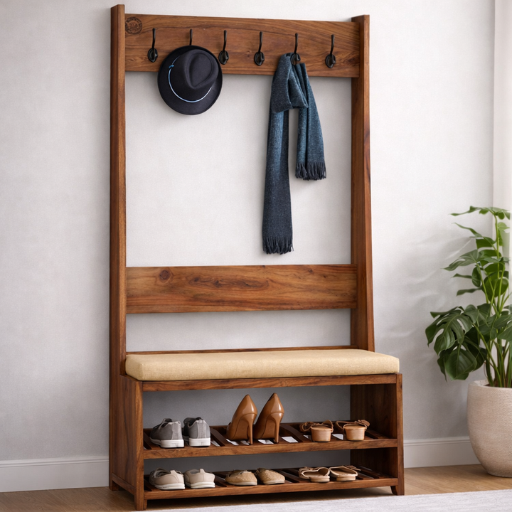 Worli tower sheesam wood shoe stand/ shoe rack