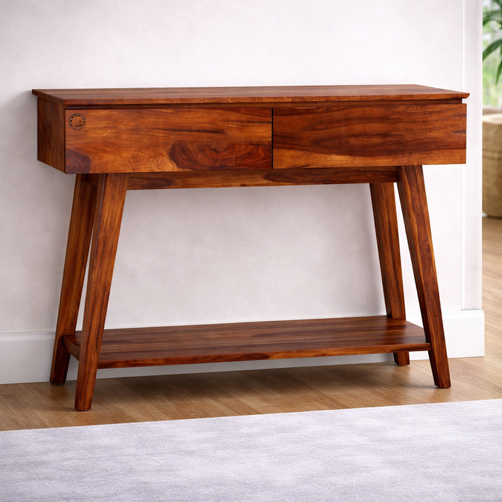 The Artisan Mid-Century Dual-Drawer Console