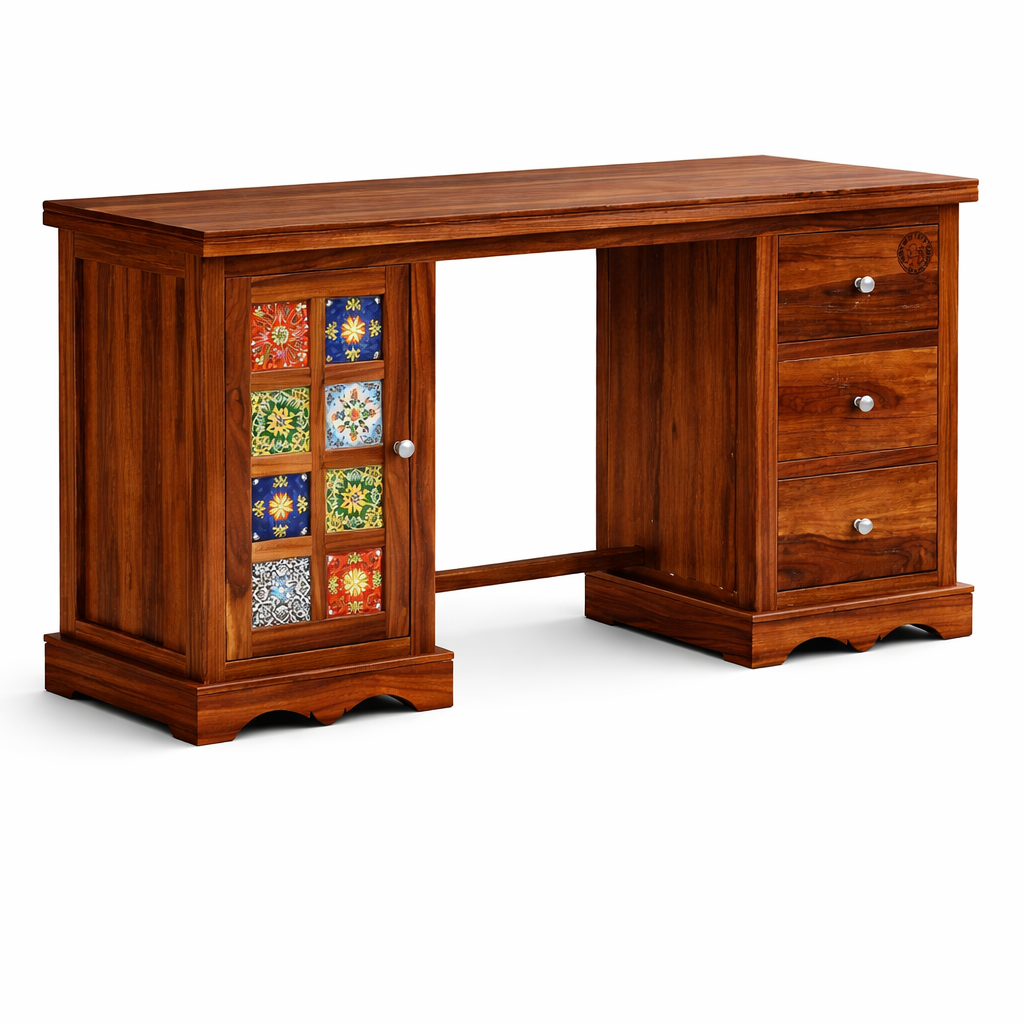 The Artisan Tiled-Storage Executive Desk