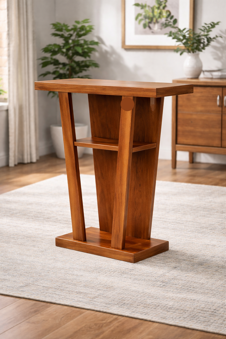 The Artisan Cane-Mesh Barrel Table