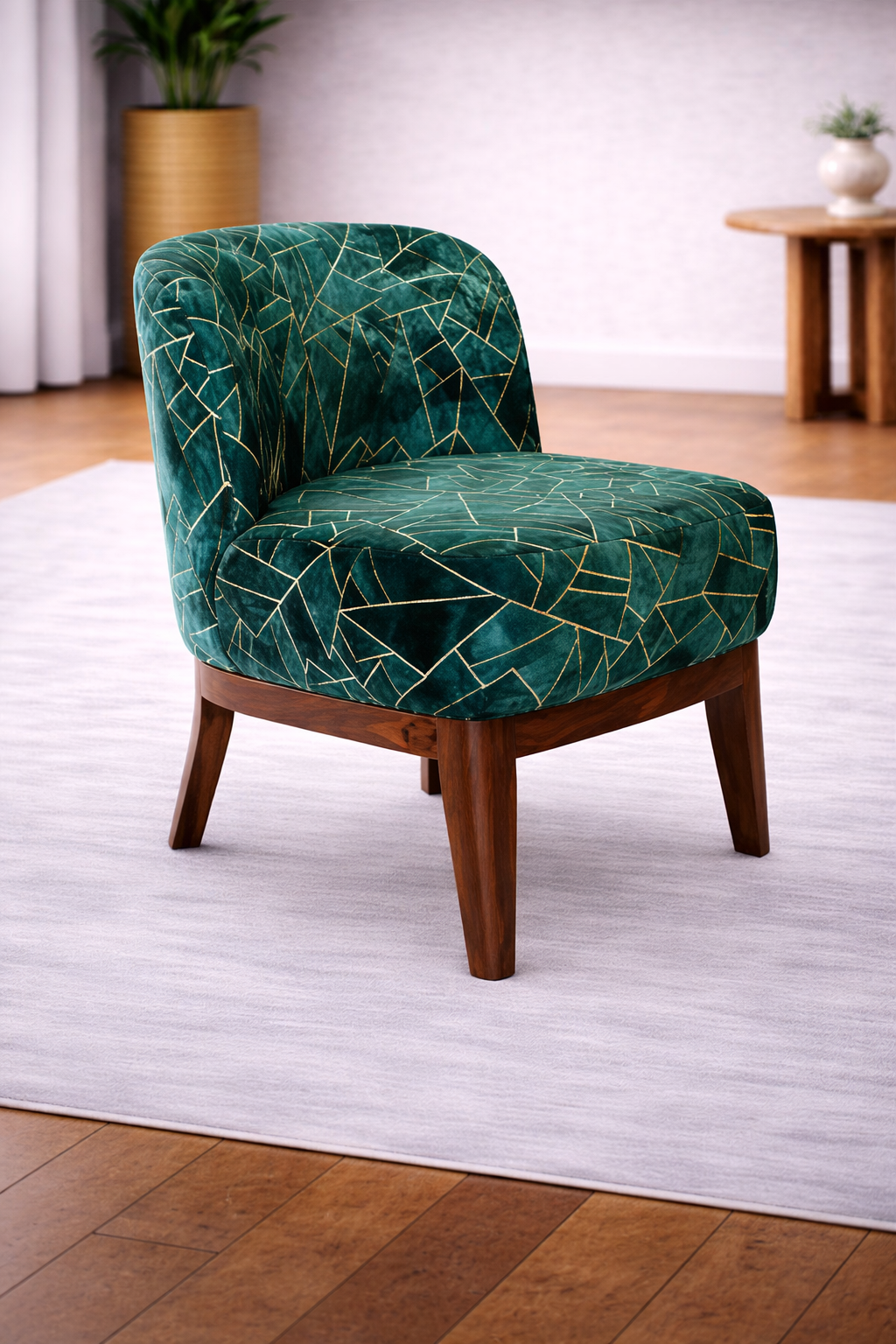 The Artisan Emerald Linear Slipper Chair