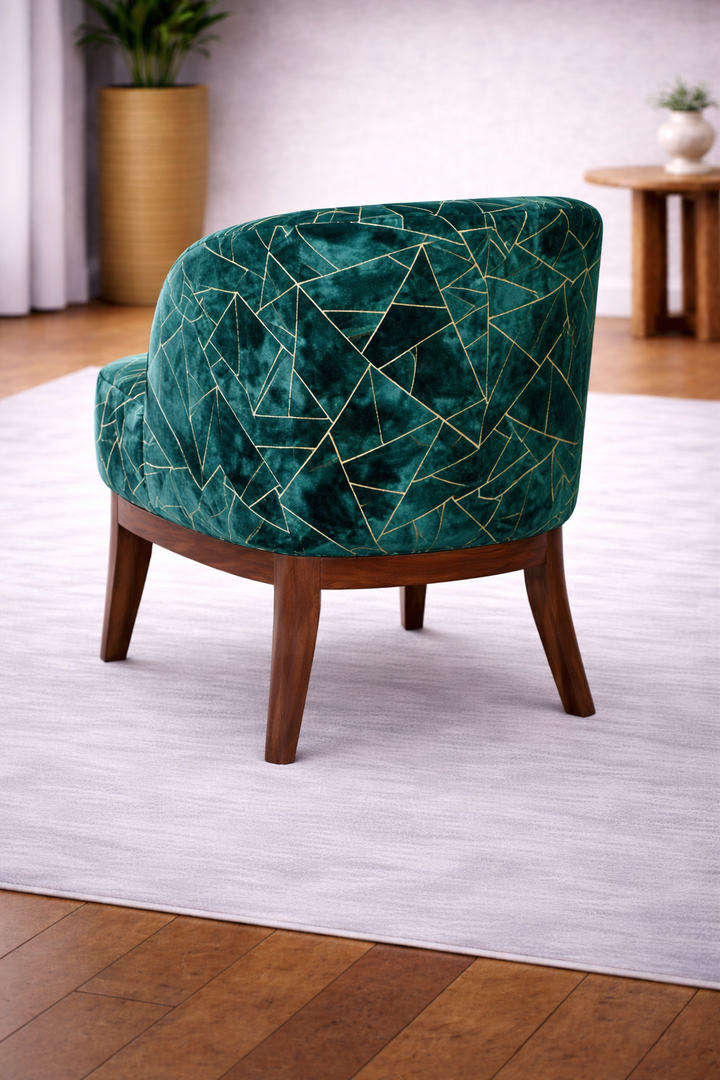 The Artisan Emerald Linear Slipper Chair