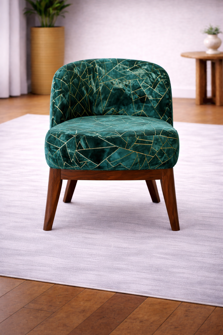 The Artisan Emerald Linear Slipper Chair