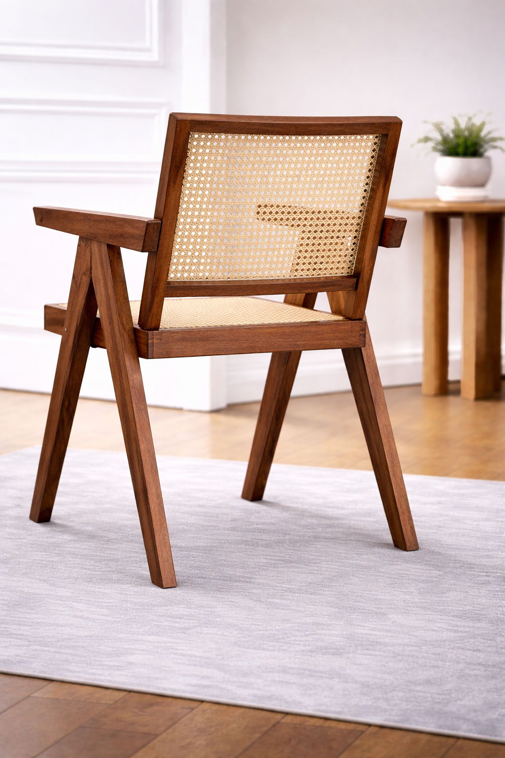 The Artisan Mid-Century Cane-Inlay Armchair