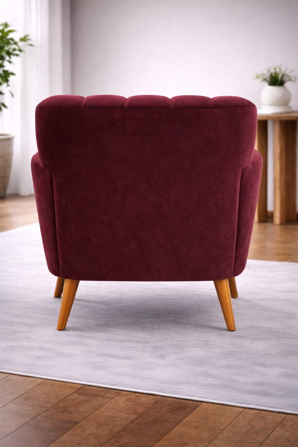The Artisan Fluted Velvet Scallop Chair