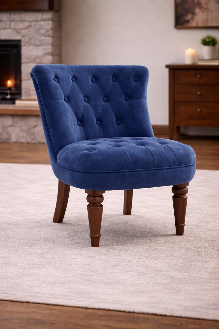 The Artisan Regal Tufted Velvet Slipper Chair