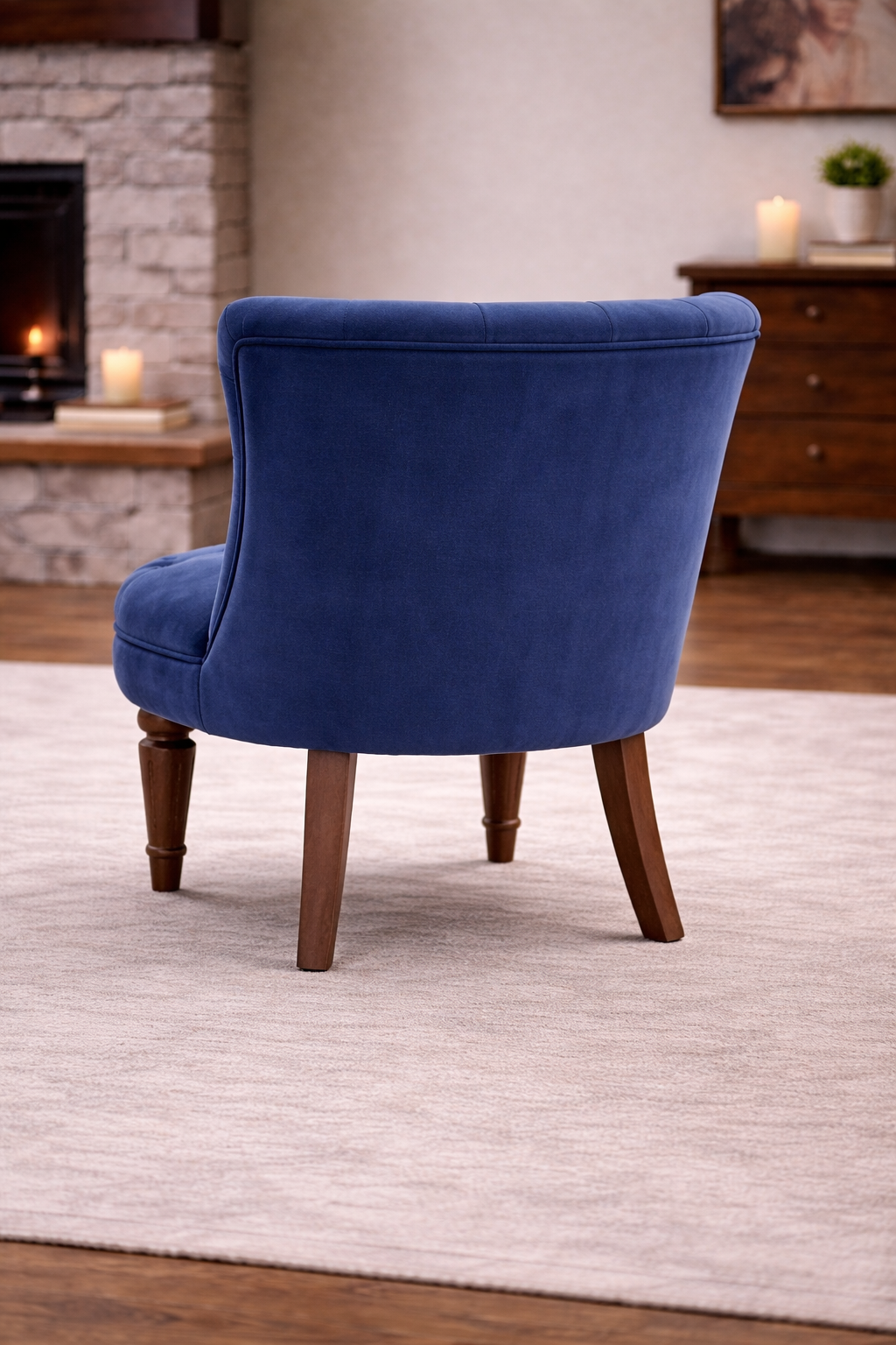 The Artisan Regal Tufted Velvet Slipper Chair