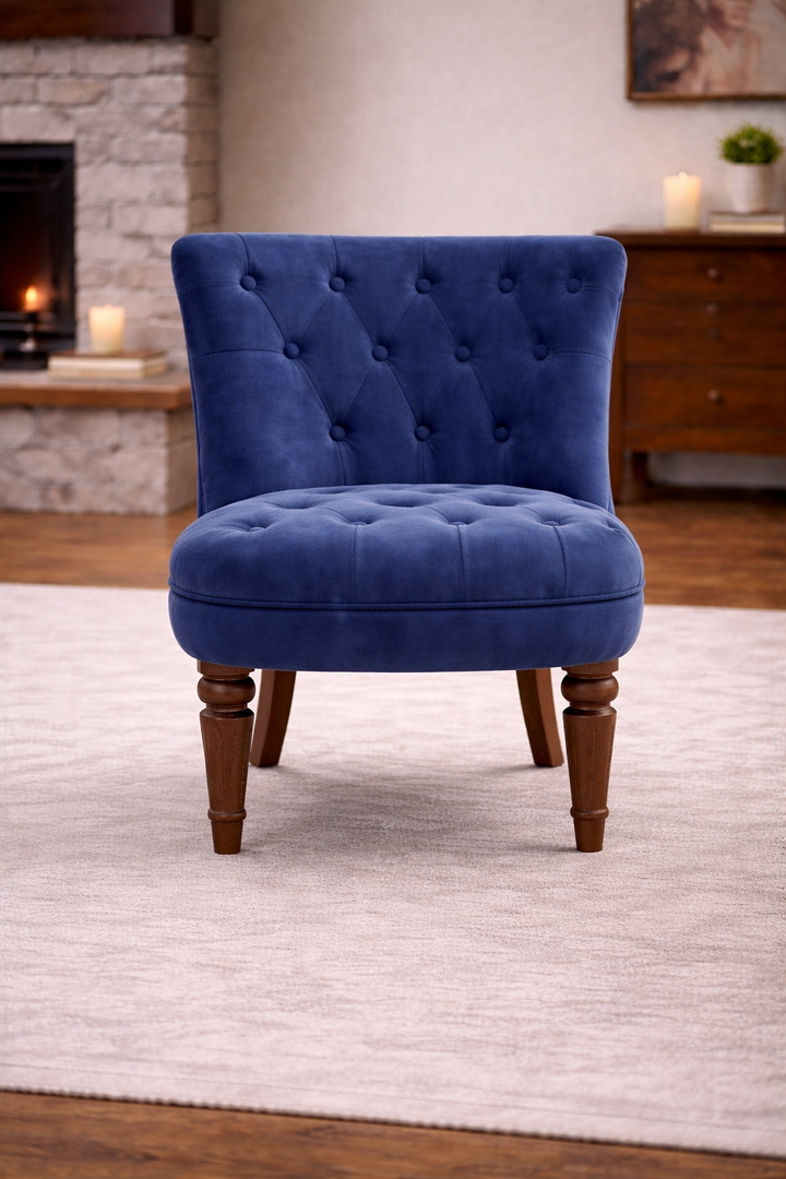 The Artisan Regal Tufted Velvet Slipper Chair
