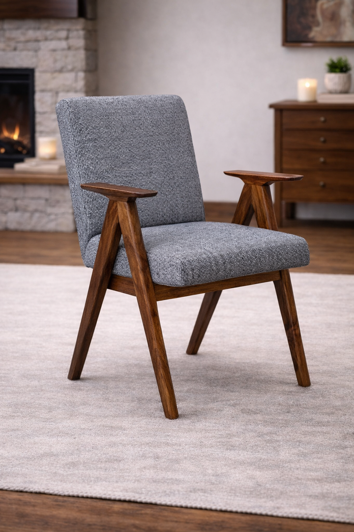 The Artisan Compass-Frame Upholstered Chair