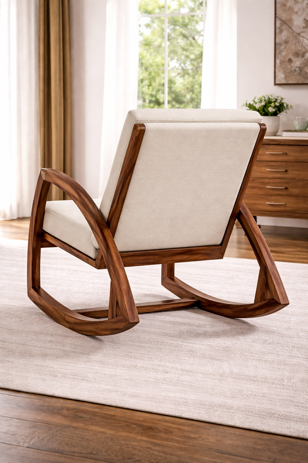 The Artisan Modernist Upholstered Rocking Chair
