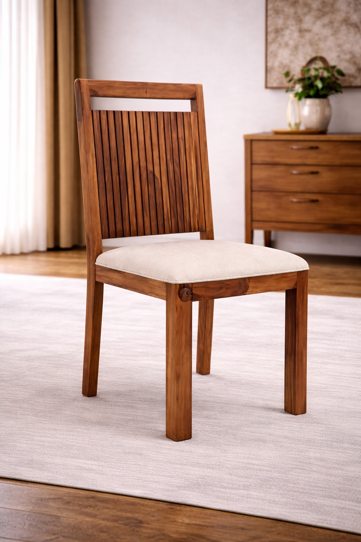 The Artisan Vertical-Slat Upholstered Side Chair