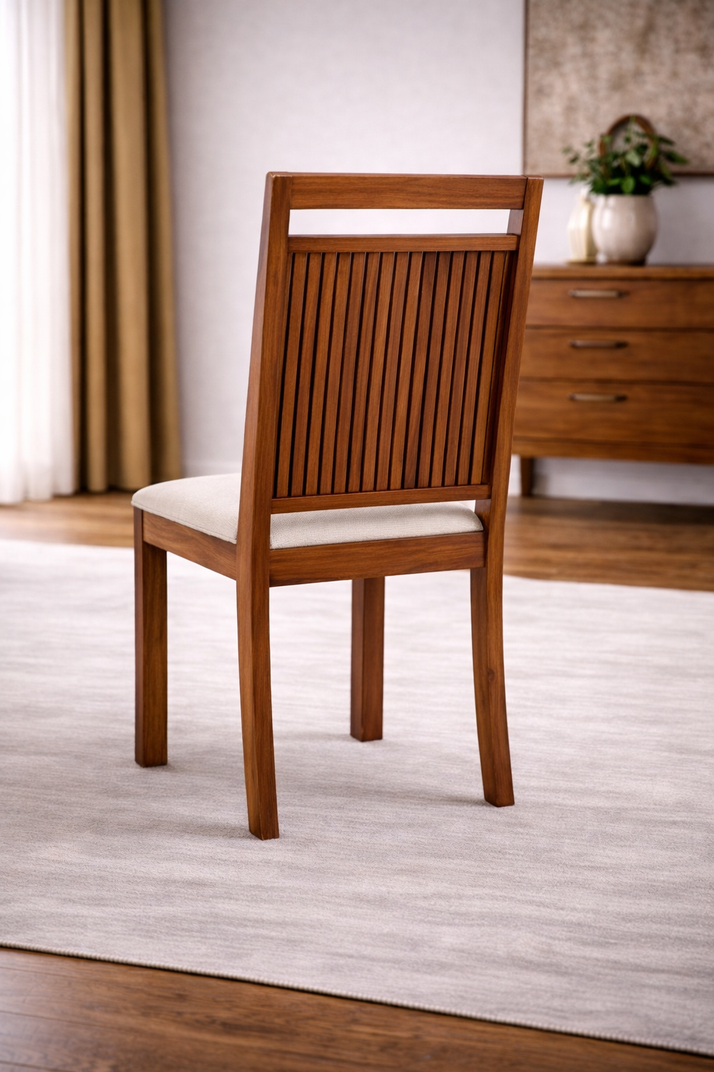 The Artisan Vertical-Slat Upholstered Side Chair