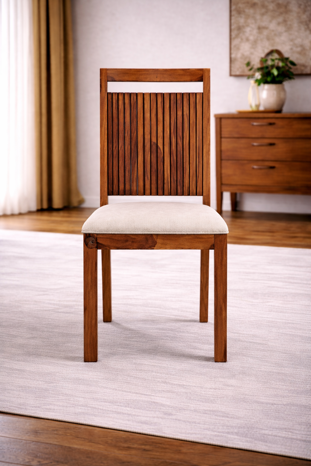The Artisan Vertical-Slat Upholstered Side Chair