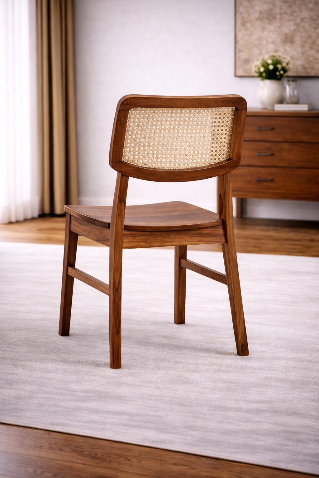 The Artisan Mid-Century Cane-Back Side Chair